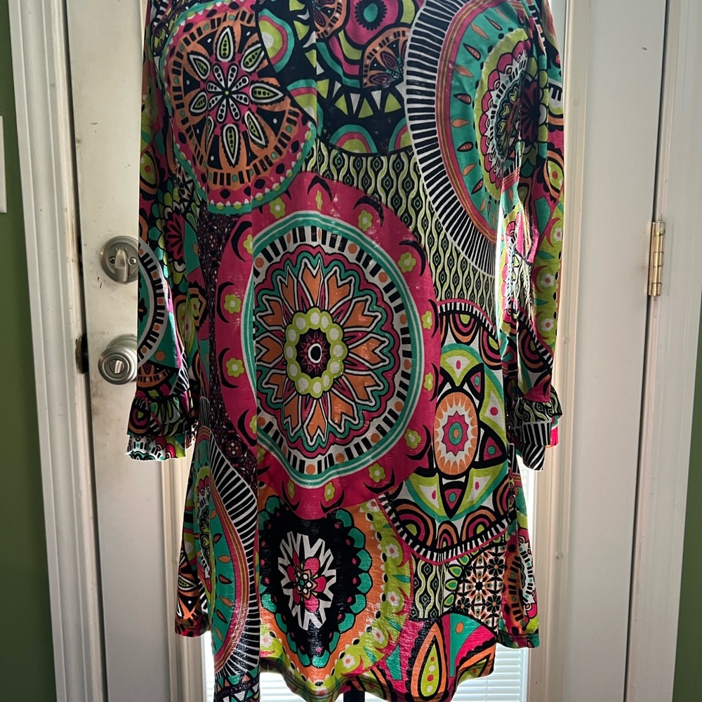 Colorful Patterned Women's Top